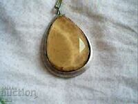 old beautiful necklace ses huge natural stone