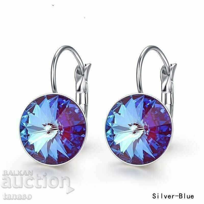 Cercei de dama cu safire albastre - 5