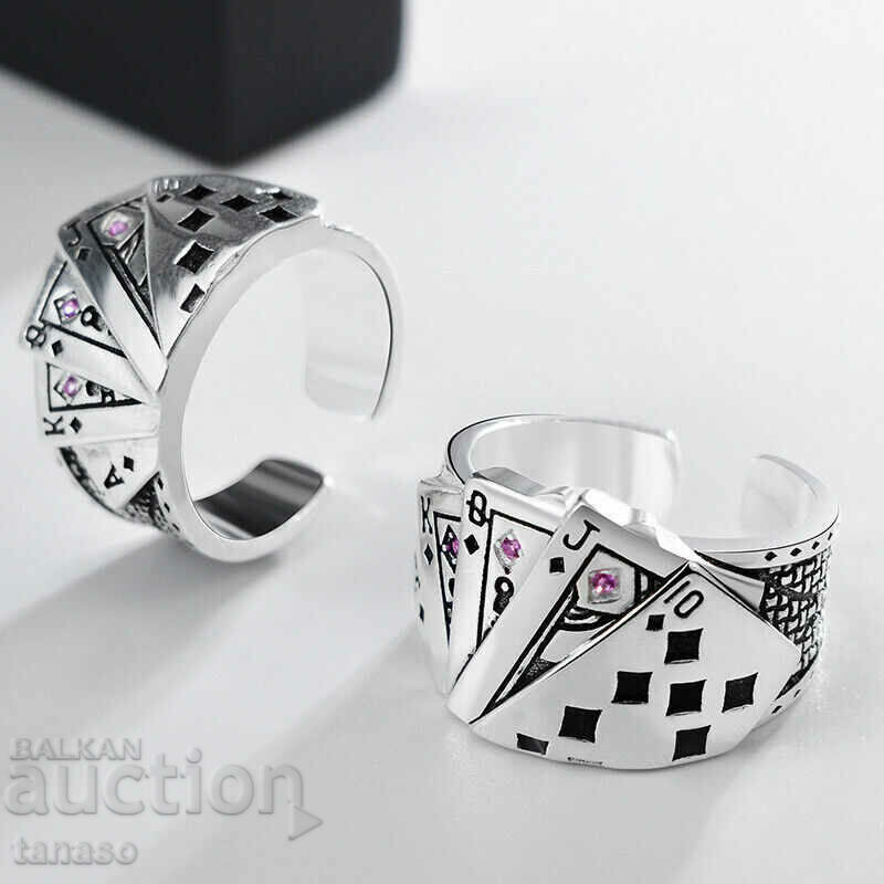 Men's ring - playing cards with price 25.00 BGN | € 12.78 Men's ring - playing cards with price 25.00 BGN | € 12.78