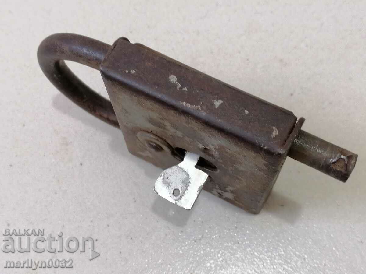 Old Russian padlock with key USSR padlock, latch, suitcase with price 59.00 BGN | € 30.17