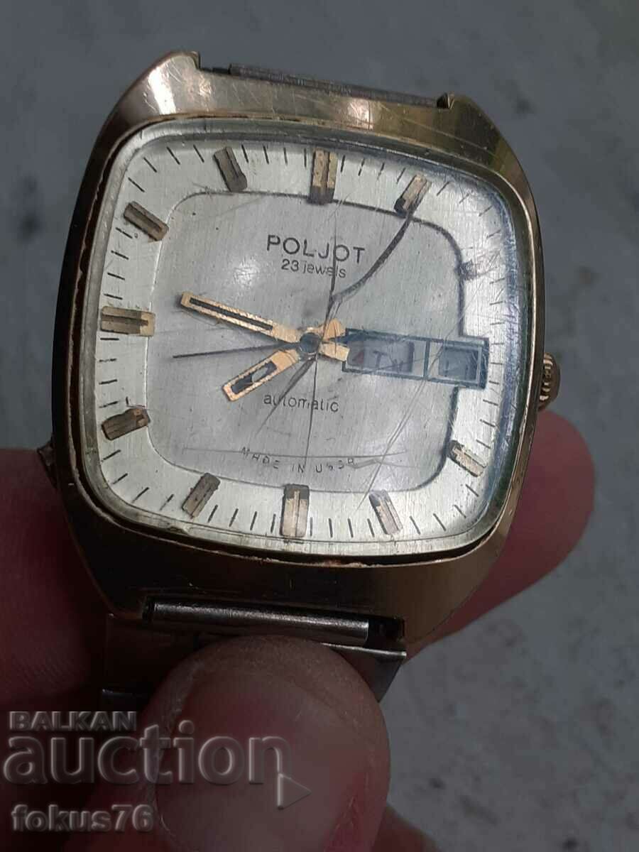 Poljot Poljot automatic AU10 gold plated watch - working - 7