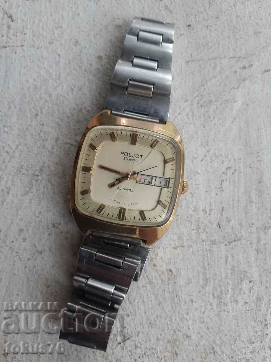 Poljot Poljot automatic AU10 gold plated watch - working