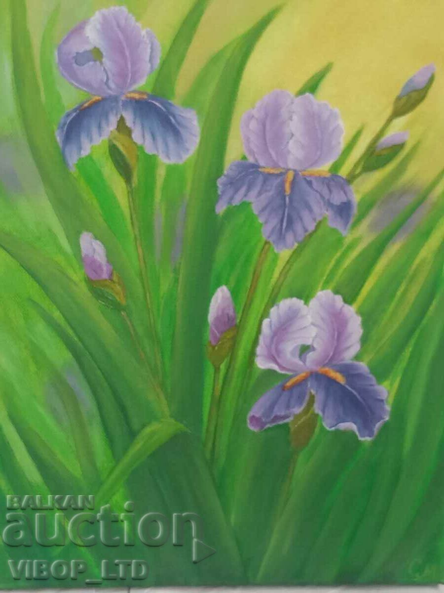 painter! IRISES IN THE GARDEN, author's painting - 5