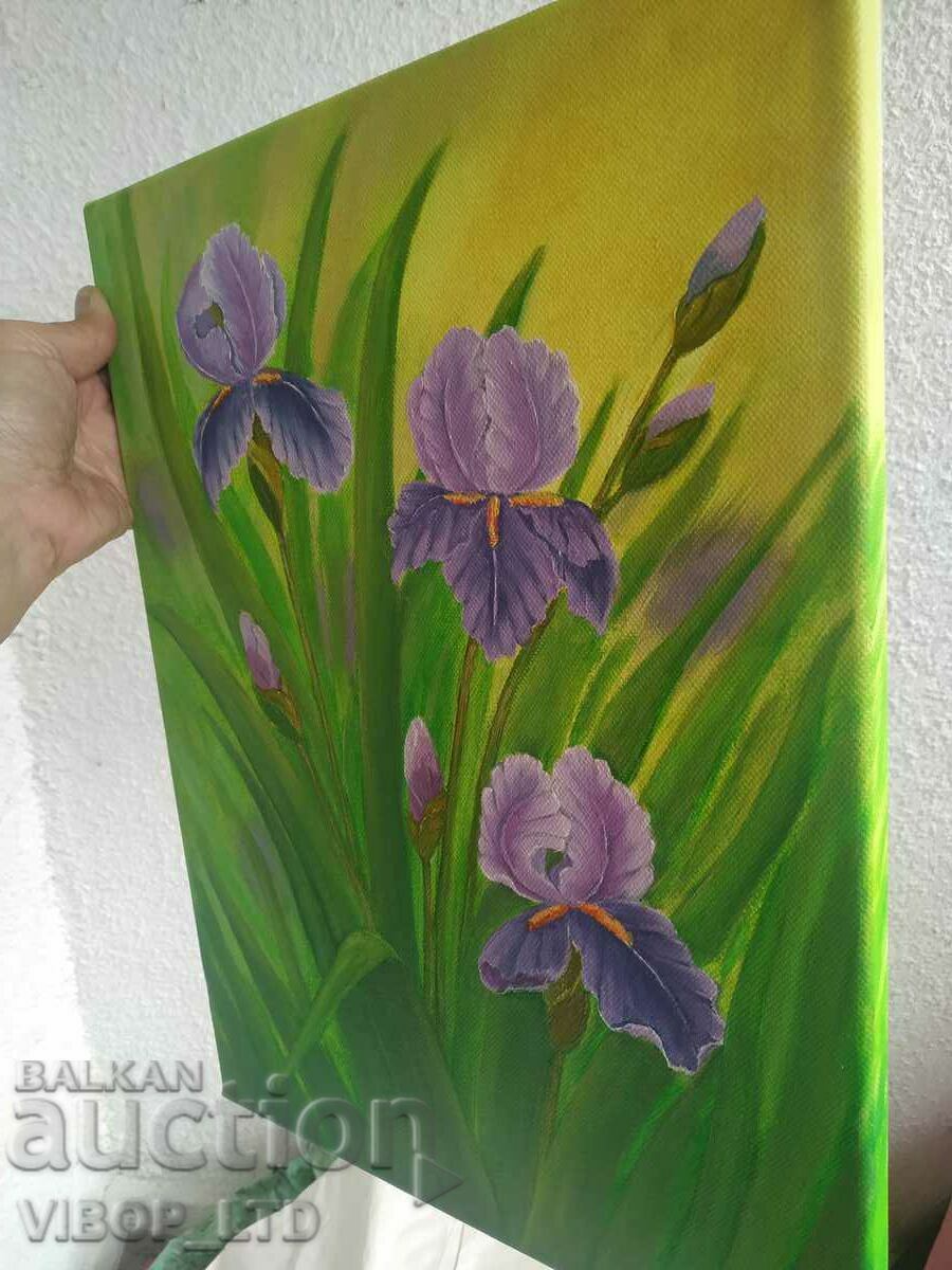 painter! IRISES IN THE GARDEN, author's painting - 7