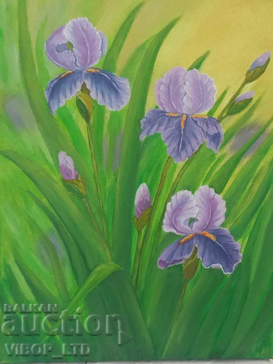 painter! IRISES IN THE GARDEN, author's painting
