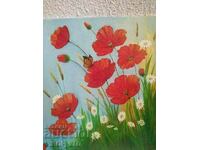 artist/author painting 40/40/POPPY GARDEN