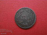 Сребърна монета 1 дайм 1897