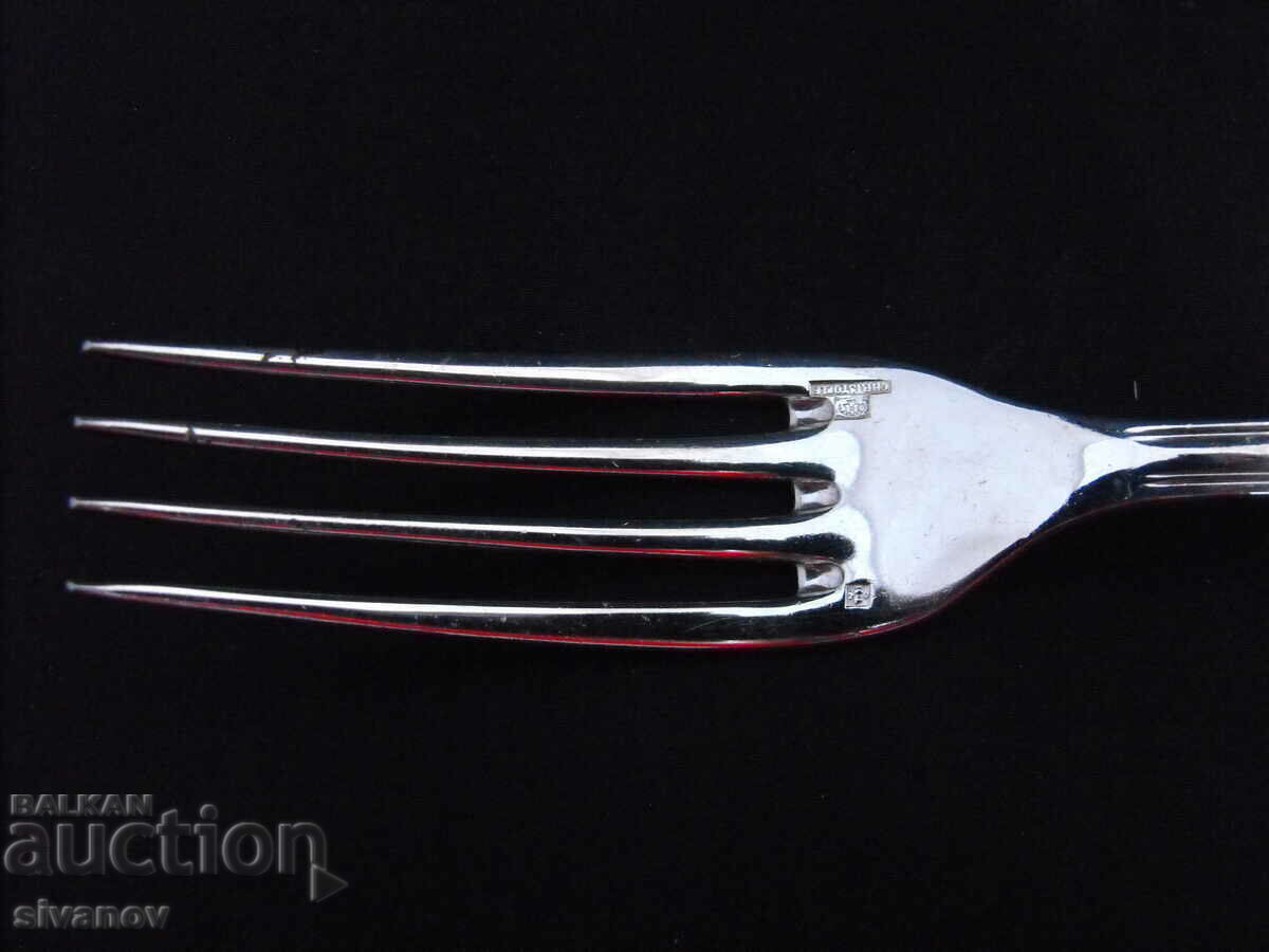 Old silver plated Christofle fork 21cm #0742 with price 19.99 BGN | € 10.22 Old silver plated Christofle fork 21cm #0742 with price 19.99 BGN | € 10.22