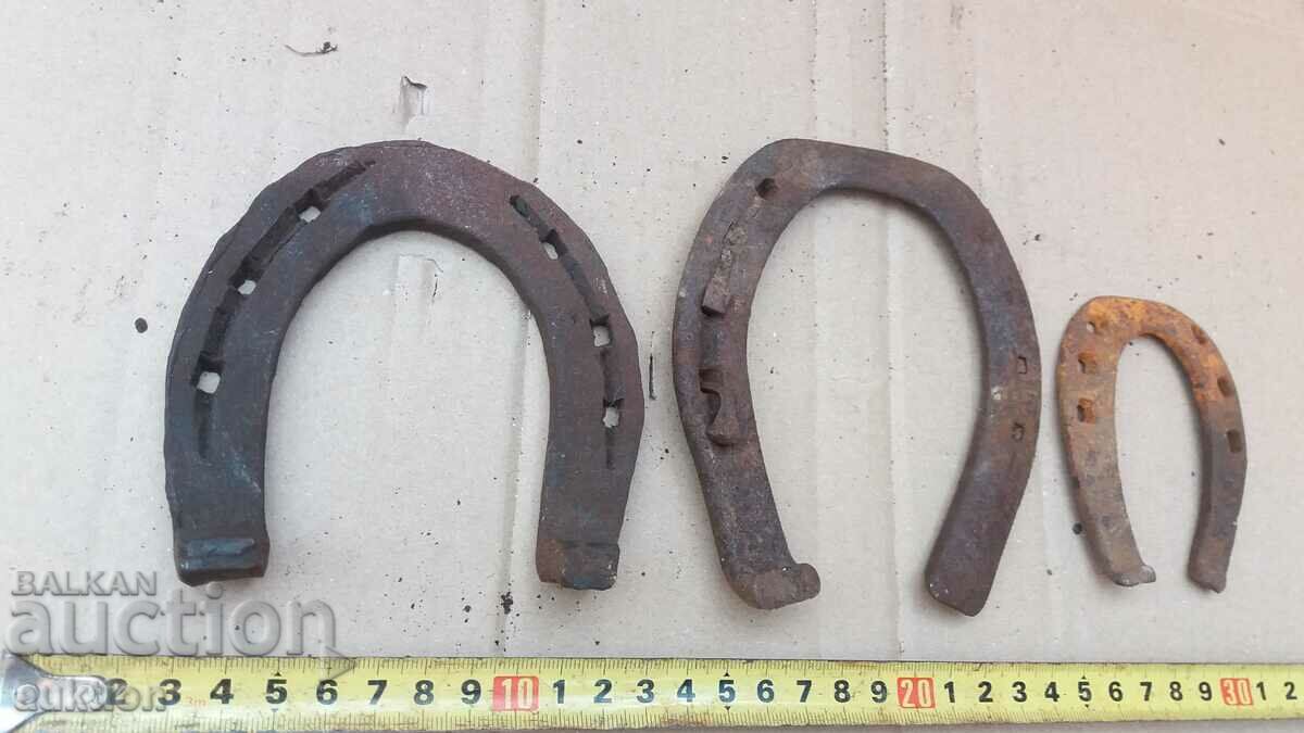 LOT OF 3 FORGED HORSESHOES - 6 LOT OF 3 FORGED HORSESHOES - 6