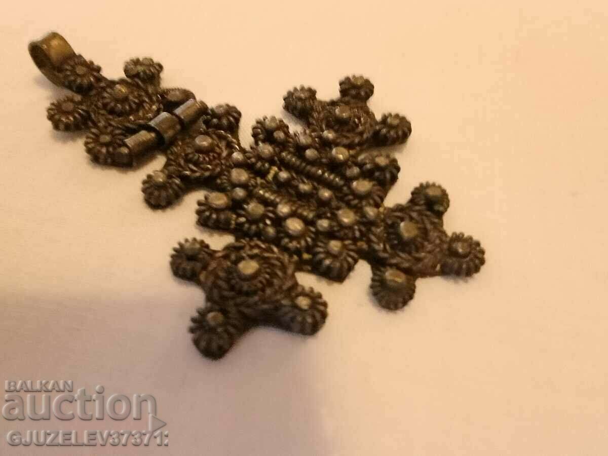 Ethiopian Orthodox Coptic Hinged Cross Antique Handcrafted - 5