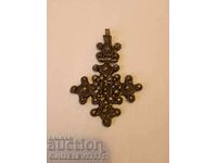 Cruce coptă ortodoxă etiopiană cu balamale, antic lucrată manual