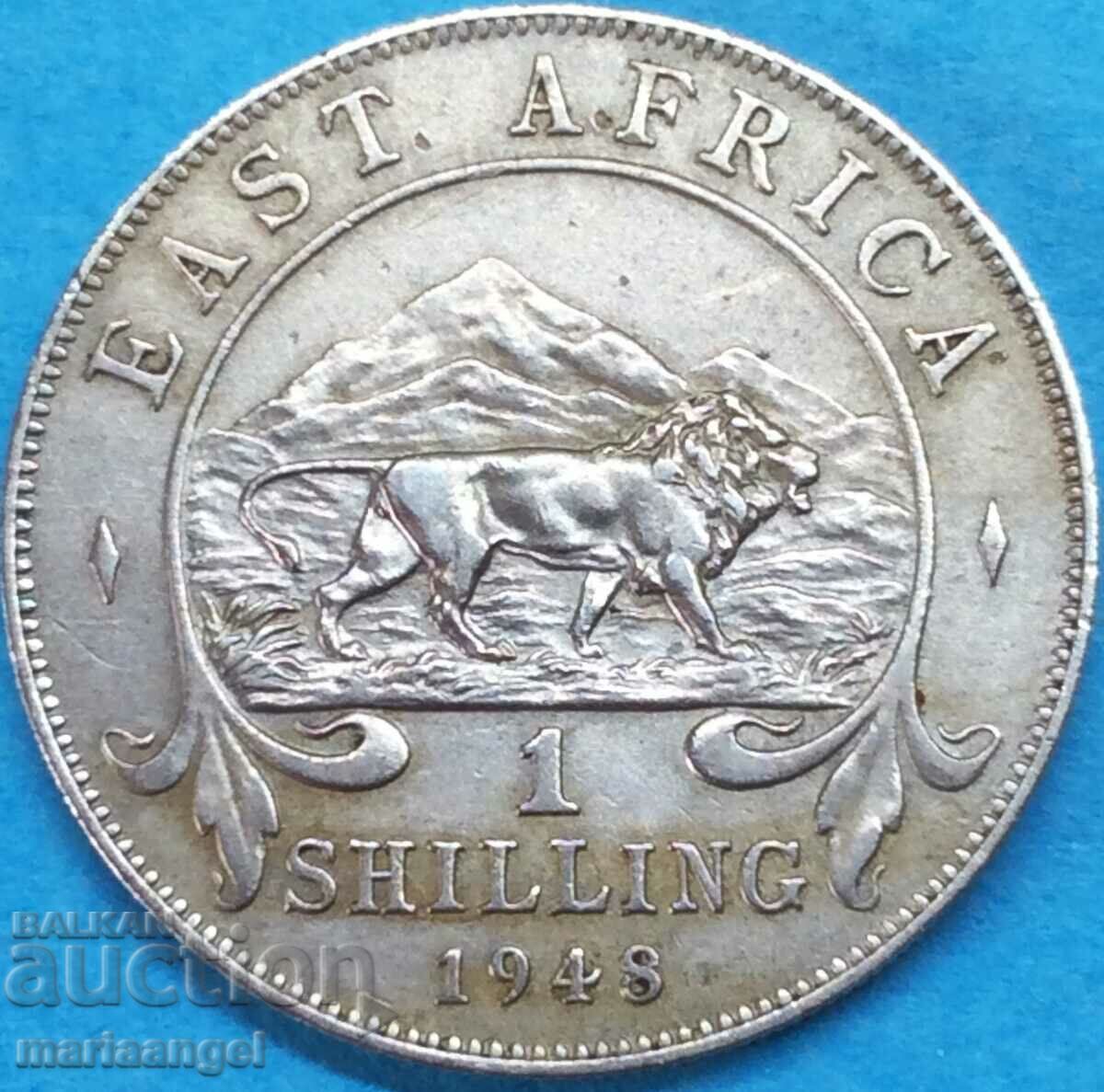 1 șiling 1948 Africa de Est Argint scăzut