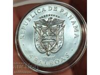 Panama 5 Balboa 1970 Silver 0.925 UNC