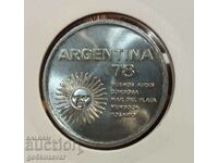 Аржентина 1000 Песос 1977г Сребро UNC