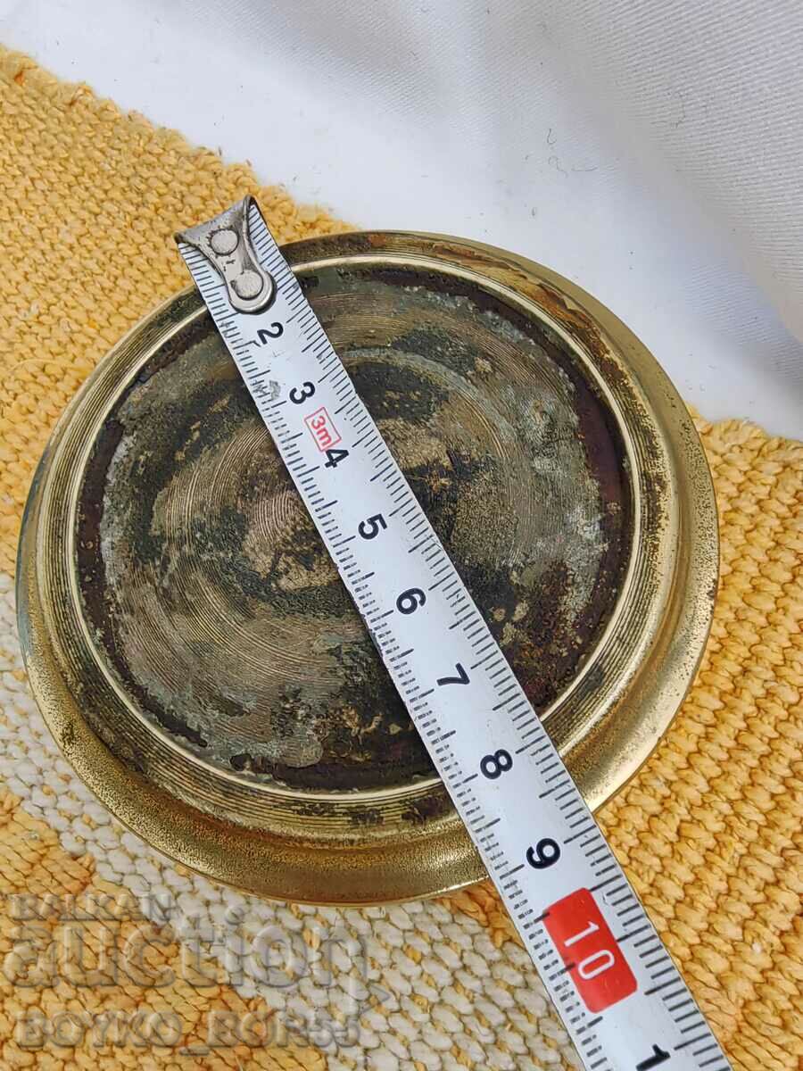 Auction Rare Old Solid Bronze Ashtray Auction Rare Old Solid Bronze Ashtray