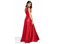 Twist Front Detail Low V Neck D2083SF Red