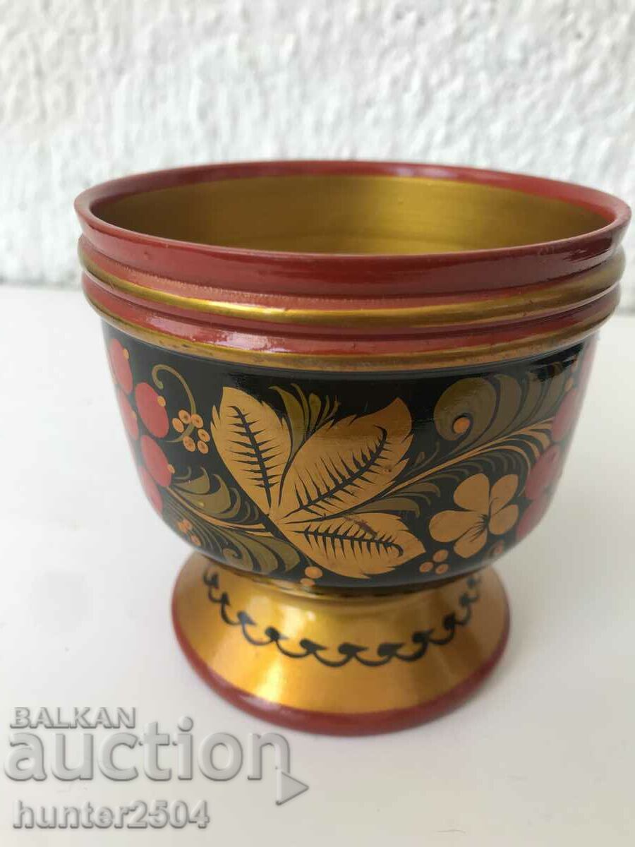 Cup-8.5/8.5 cm. USSR, wood