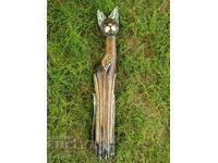 Large wooden figurine Cat