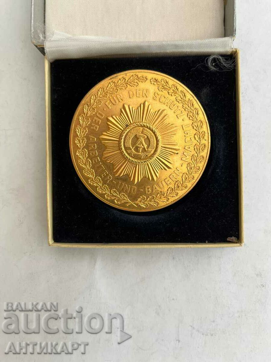 medal plaque GDR police STASI MIA with box