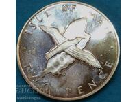 2 pence 1977 Isle of Man argint PROOF