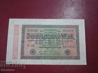20 000  Марки 1923 год  REICHSBANKNOTE - 16 - 8.5 см