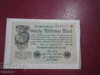 20 million marks 1923 REICHSBANKNOTE - 12.5 - 8 cm