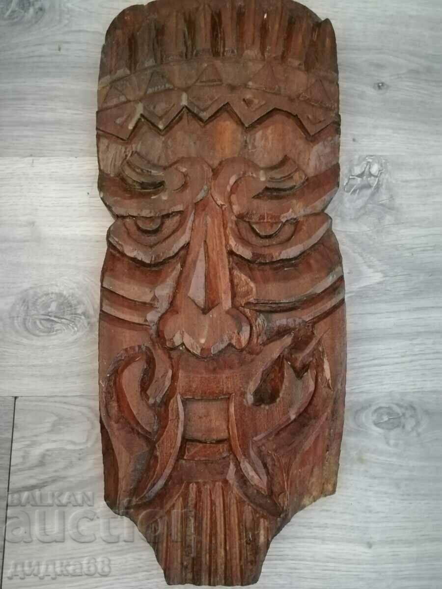Handmade wood carving, mask, panel. Unknown Bulgarian author with price 22.00 BGN | € 11.25 Handmade wood carving, mask, panel. Unknown Bulgarian author with price 22.00 BGN | € 11.25