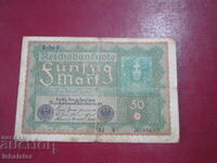 50 марки 1919 год  REICHSBANKNOTE - 15 - 10 см