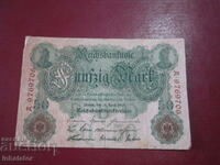 50 марки 1910 год  REICHSBANKNOTE - 15 - 10 см