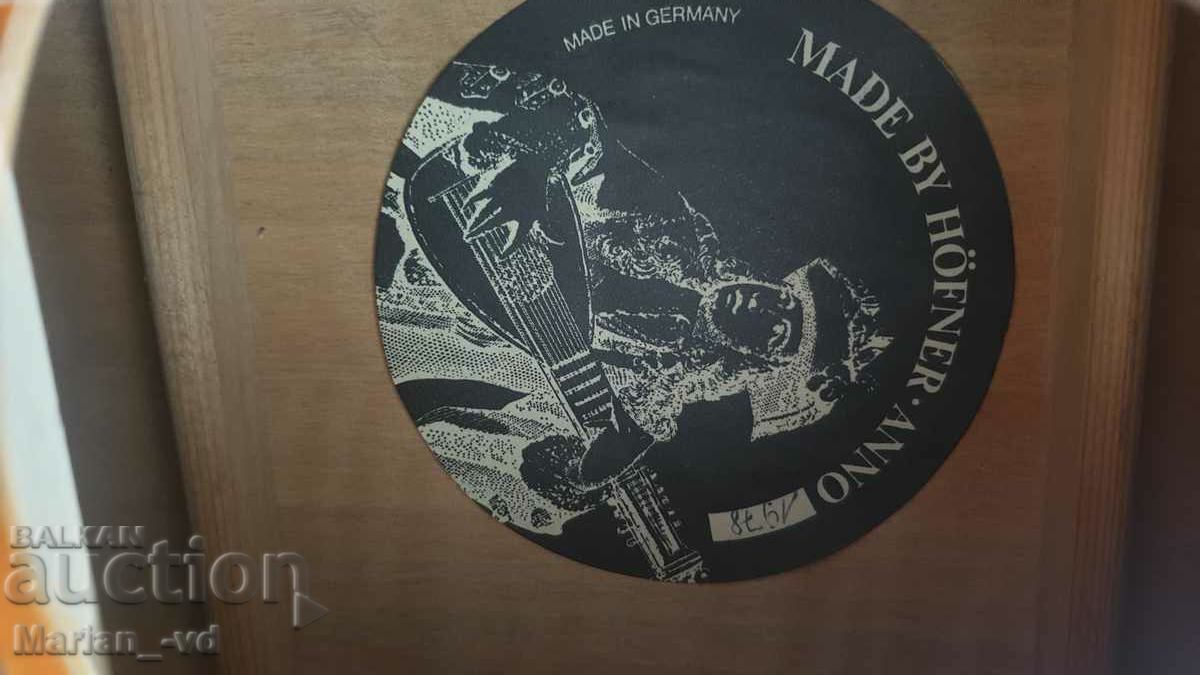 Delivery of Hofner guitar • Anno Made in Germany -1978 year Delivery of Hofner guitar • Anno Made in Germany -1978 year