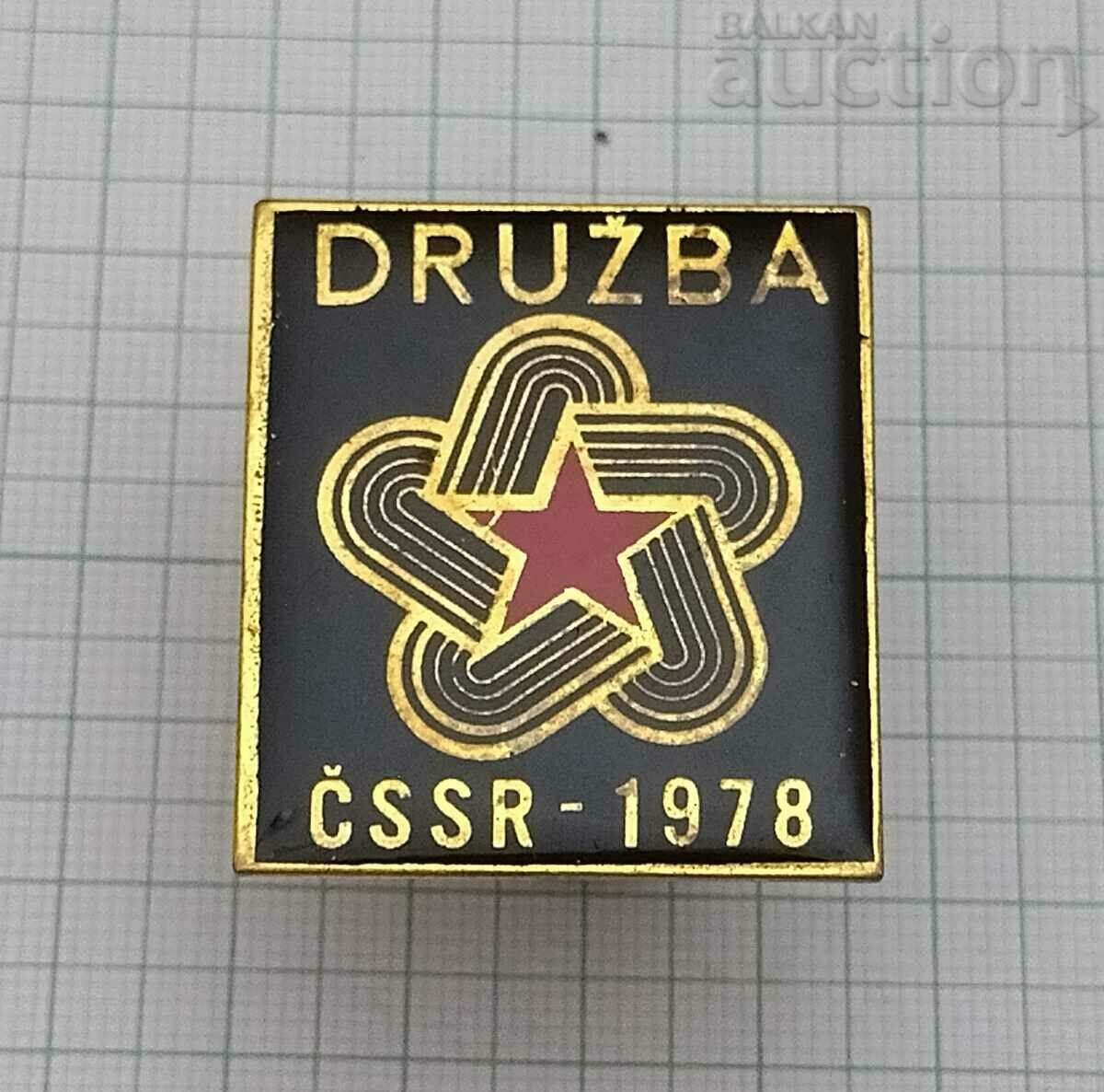 FRIENDSHIP TOURNAMENT CZECHOSLOVAKIA 1978 BADGE