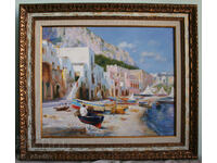 View from Italy, Capri - oil paints