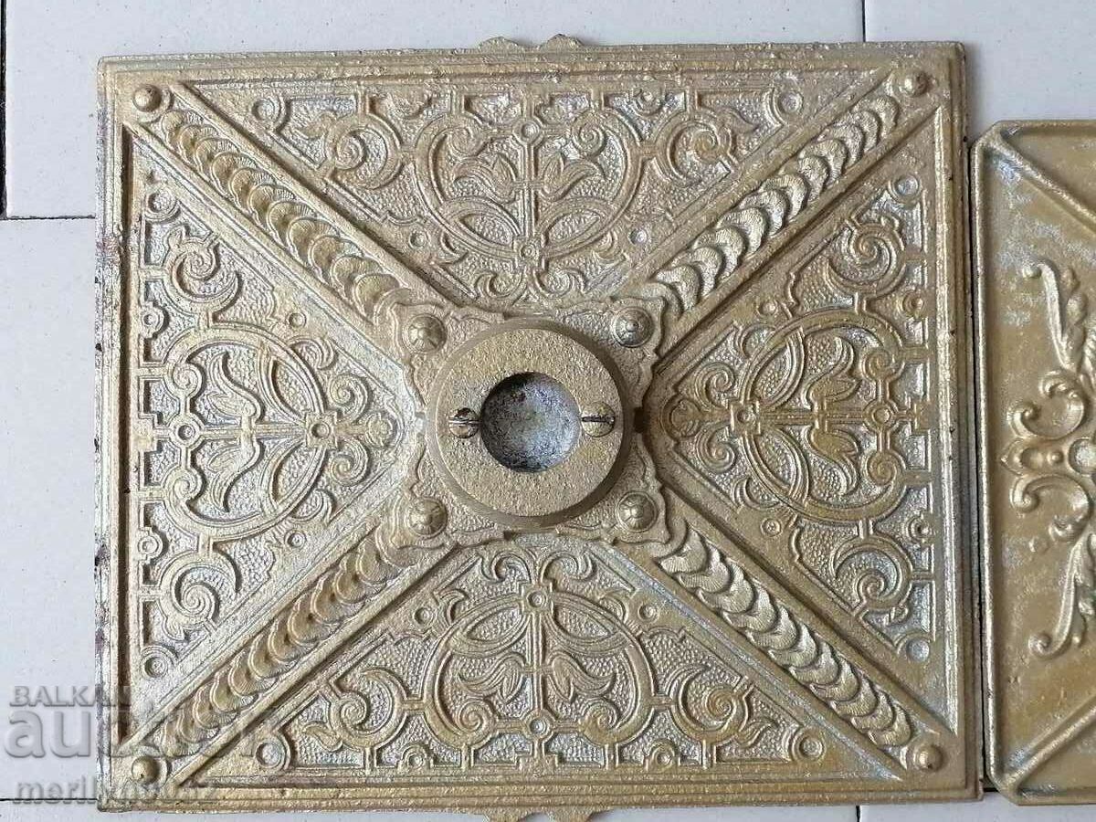 Two early 19th century embossed cast iron printing press plates - 7 Two early 19th century embossed cast iron printing press plates - 7