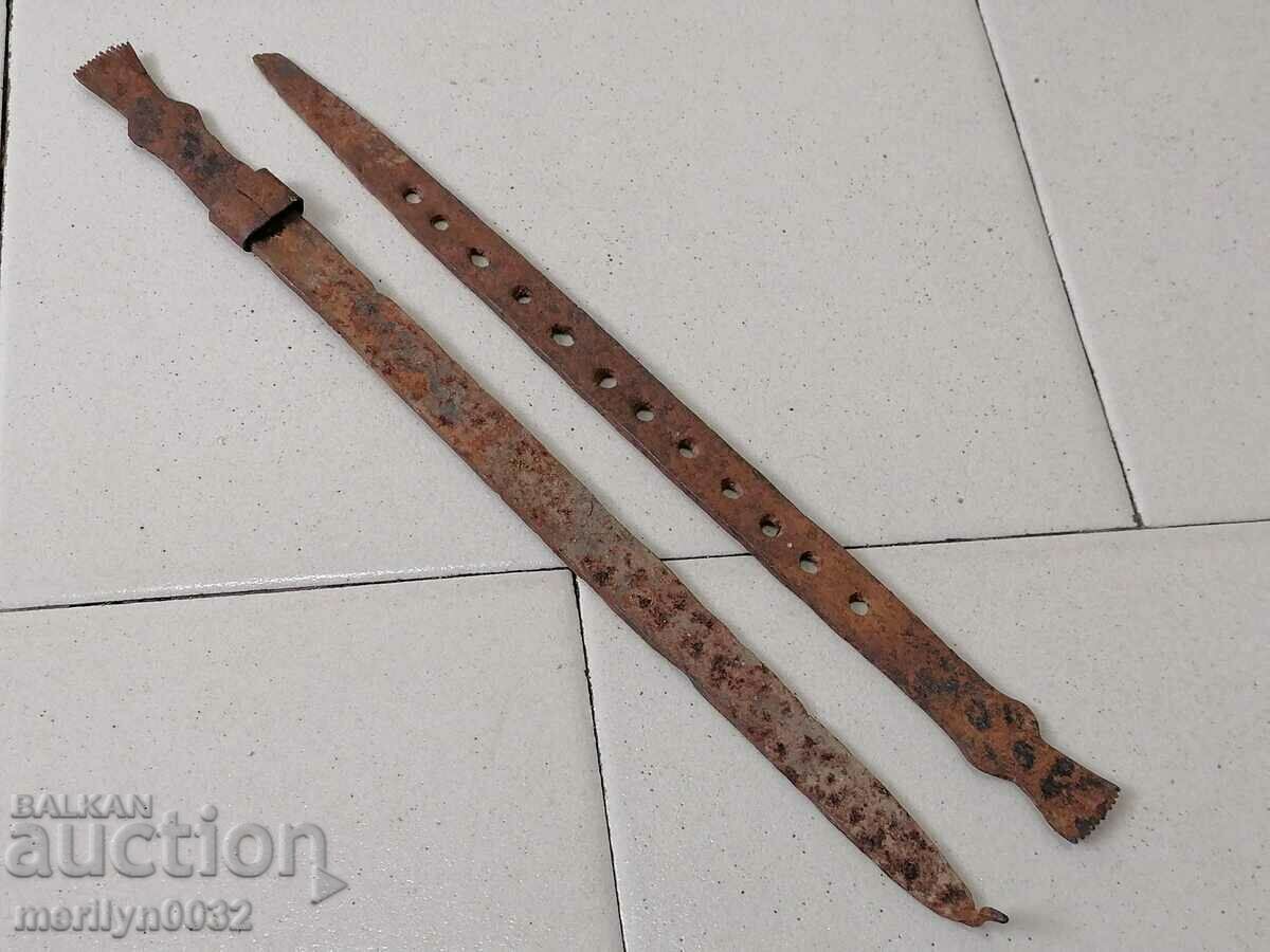 Auction Old wrought yardstick, wrought iron, cloth yardstick, measure Auction Old wrought yardstick, wrought iron, cloth yardstick, measure