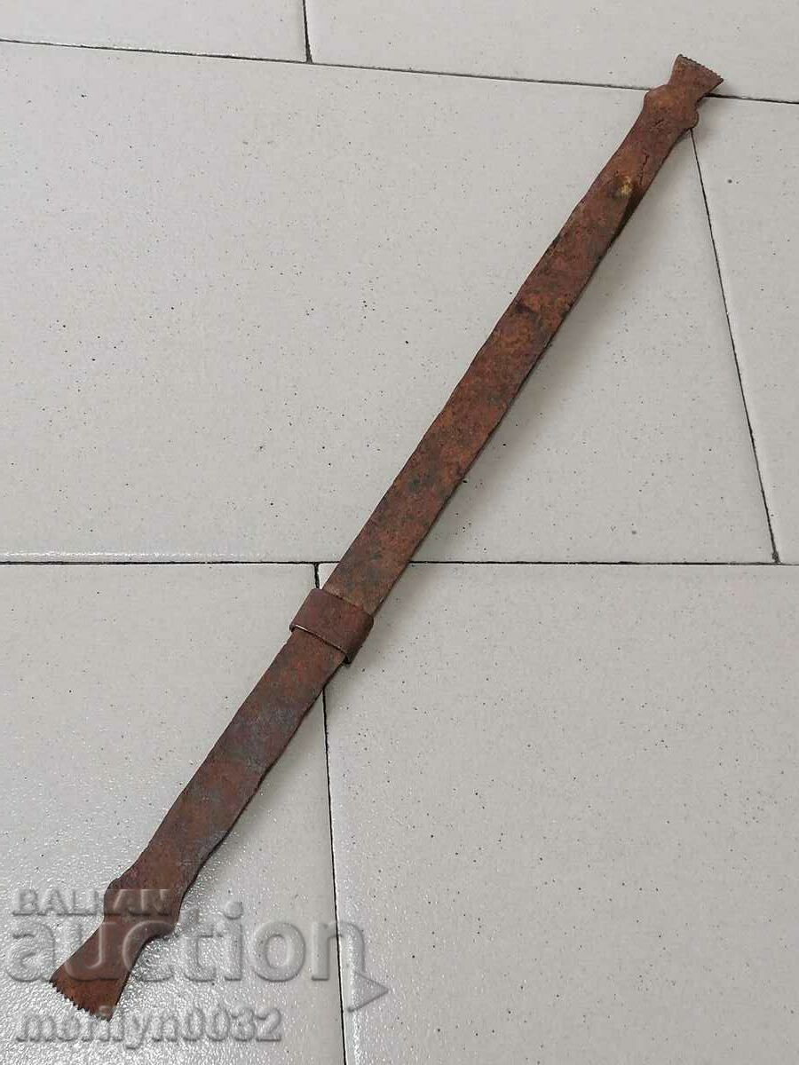 Old wrought yardstick, wrought iron, cloth yardstick, measure - 6 Old wrought yardstick, wrought iron, cloth yardstick, measure - 6