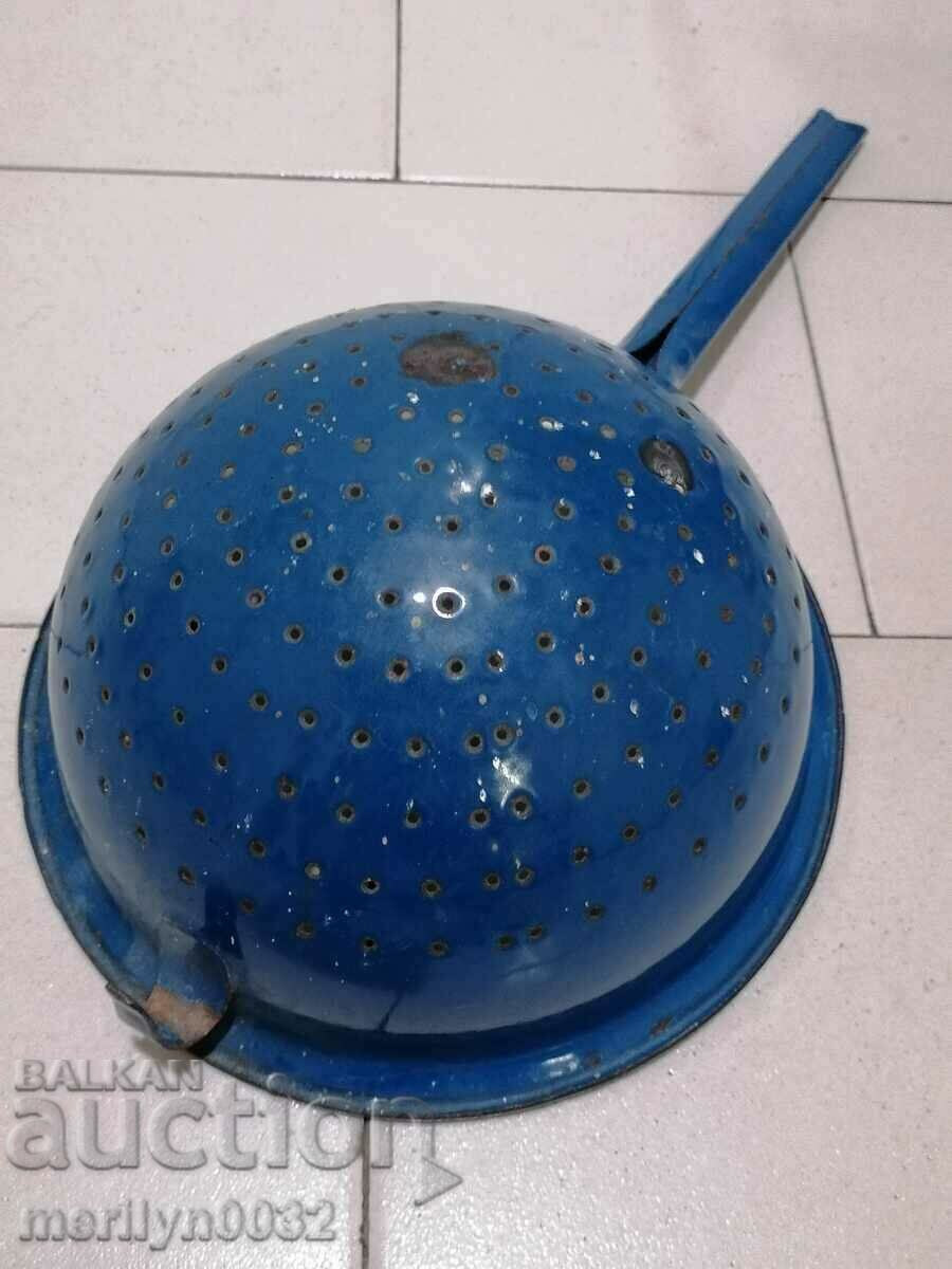 Metal colander with soca enamel, enamel pot, colander - 6 Metal colander with soca enamel, enamel pot, colander - 6