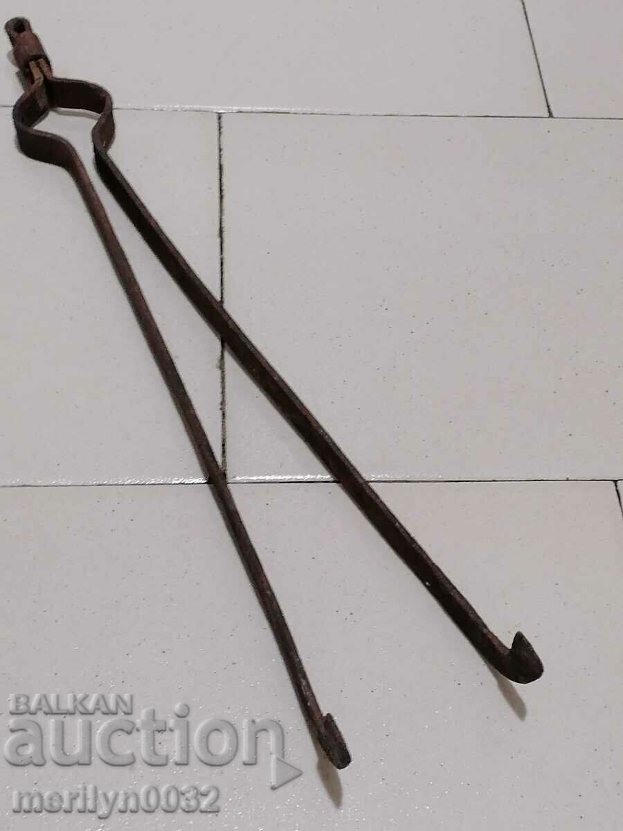 Auction Old hand forged dilaf, wrought iron, mask Auction Old hand forged dilaf, wrought iron, mask