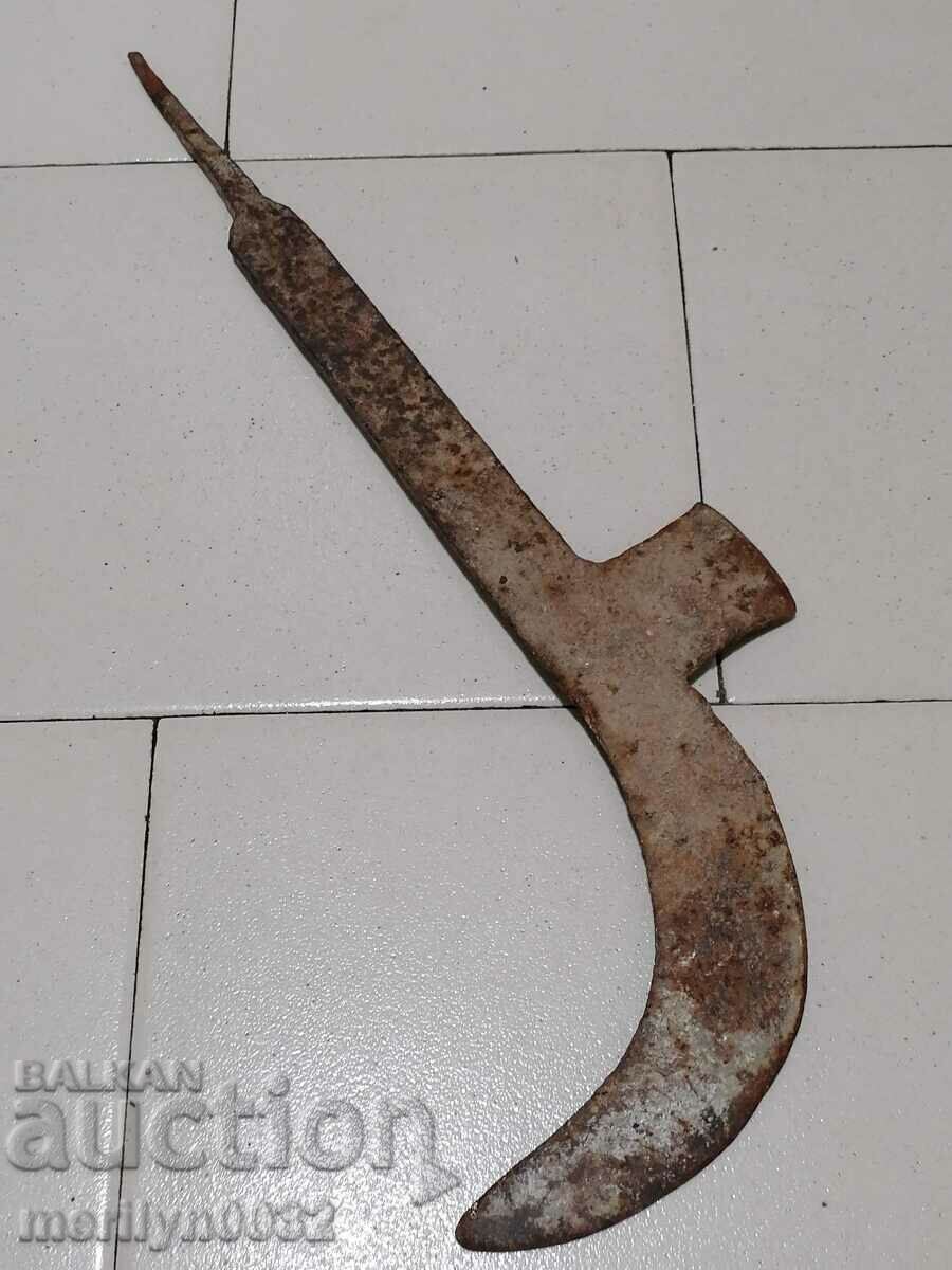 An old tool, an instrument, a hand forged cutter, a chopper, a machete with price 30.00 BGN | € 15.34 An old tool, an instrument, a hand forged cutter, a chopper, a machete with price 30.00 BGN | € 15.34