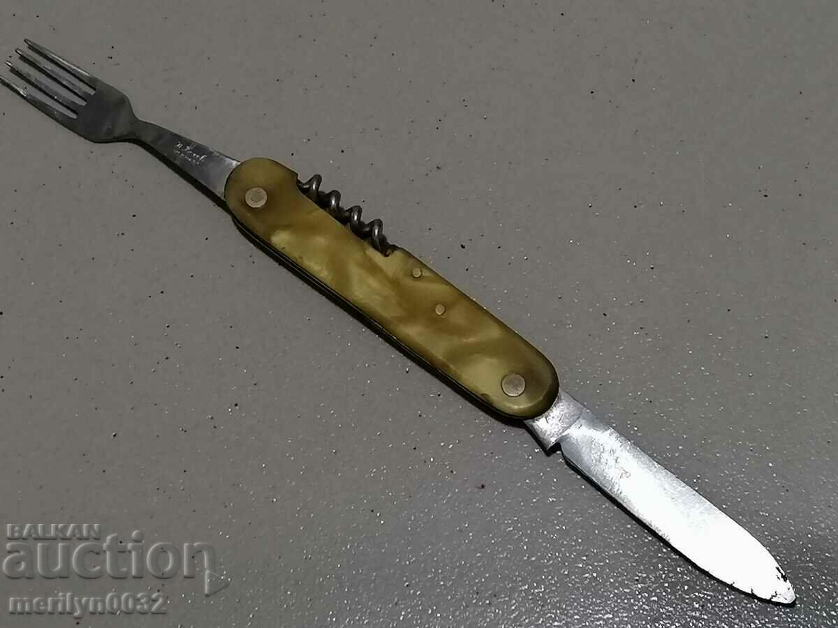 Old leg, fork, corkscrew, knife - 5
