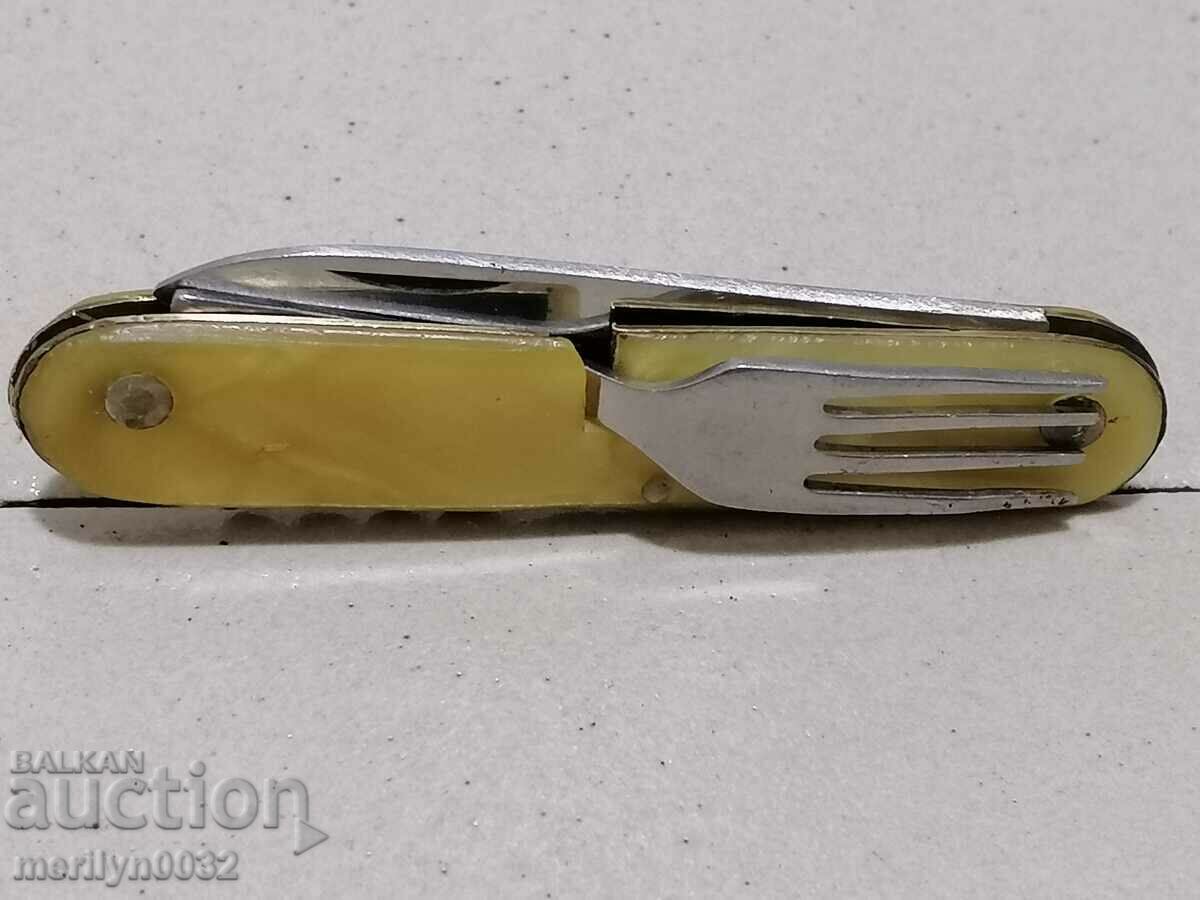 Old leg, fork, corkscrew, knife - 6