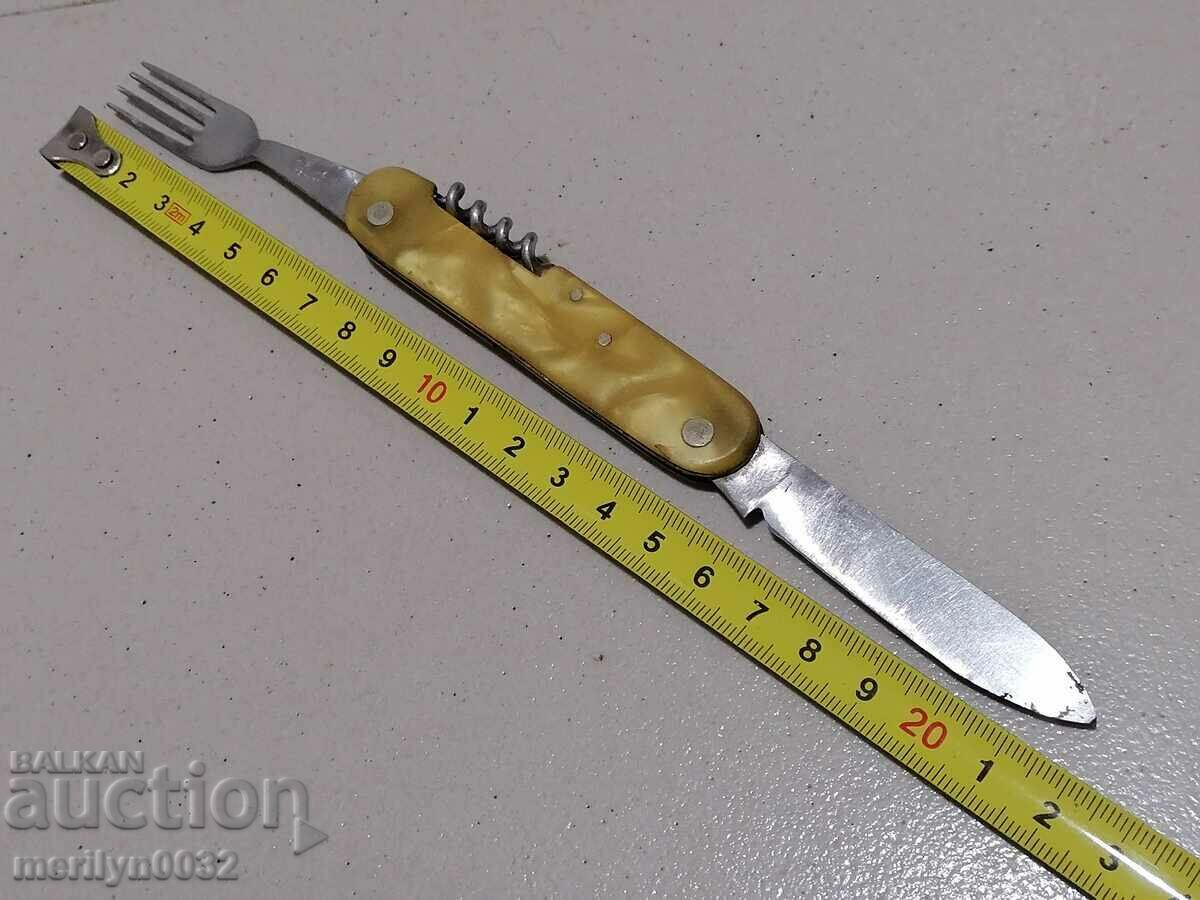 Old leg, fork, corkscrew, knife - 7