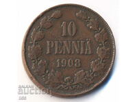 Russia / for Finland - 10 pennies 1908