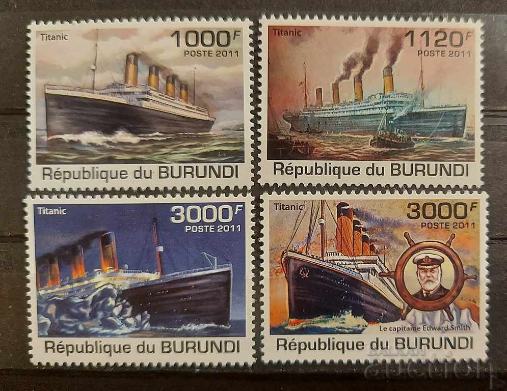 Burundi 2011 Ships / Titanic 8 € MNH