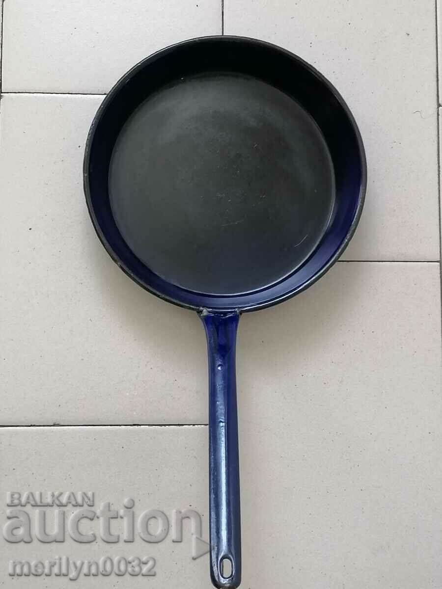 Enameled pan, pan, Kolarovgrad, early social with price 49.00 BGN | € 25.05 Enameled pan, pan, Kolarovgrad, early social with price 49.00 BGN | € 25.05