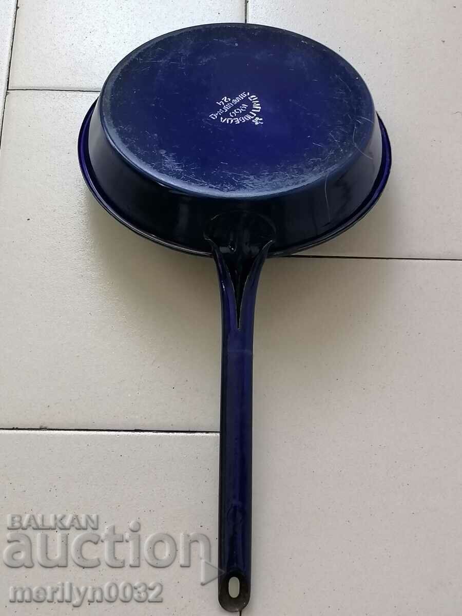 Auction Enameled pan, pan, Kolarovgrad, early social Auction Enameled pan, pan, Kolarovgrad, early social