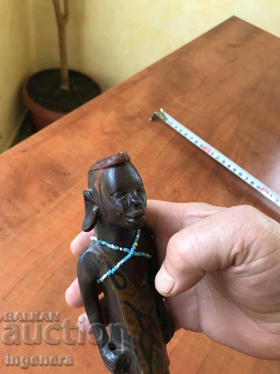 FIGURE WOOD PLASTIC CARVING STATUETTE SCULPTURE EBONY - 5