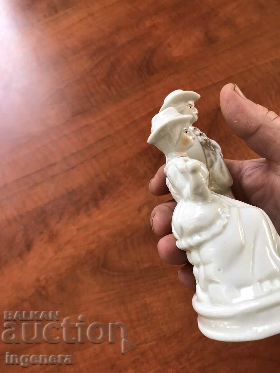 PORCELAIN FIGURE STATUTE GOLD - 5