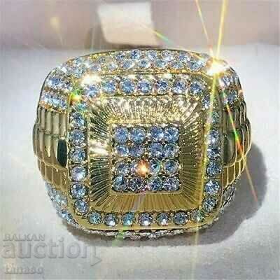 Delivery of Men's ring with white topaz Delivery of Men's ring with white topaz