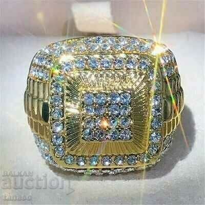 Delivery of Men's ring with white topaz Delivery of Men's ring with white topaz