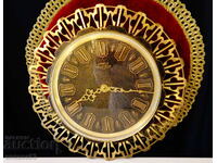 Ceas de perete Anker, alamă placată cu aur.